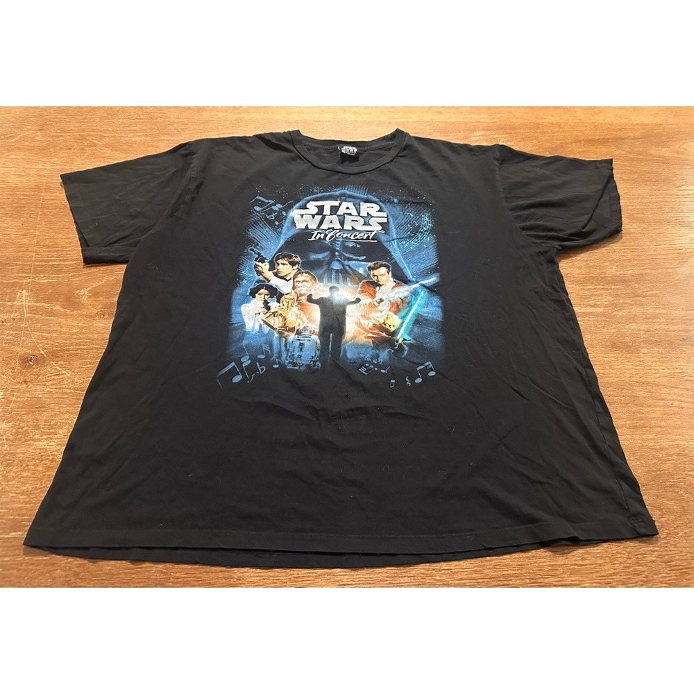Star Wars In Concert Mens XXL 2009 Tour T-Shirt Vintage Star Wars Yoda